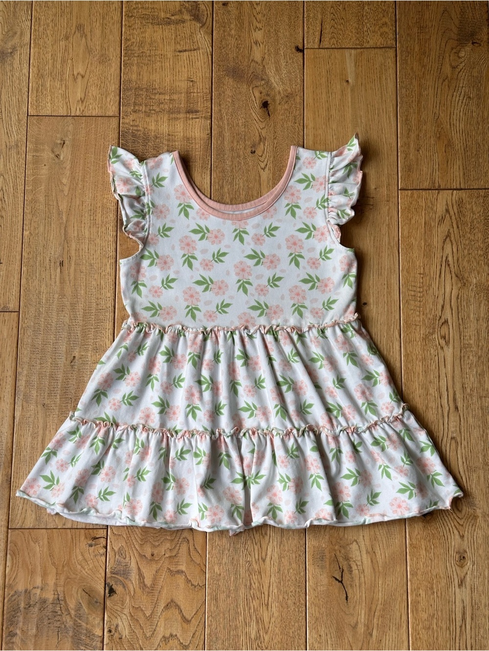 Serendipity by Shrimp and Grits Kids Floral Ruffle Tiered Tunic Top size 7-8